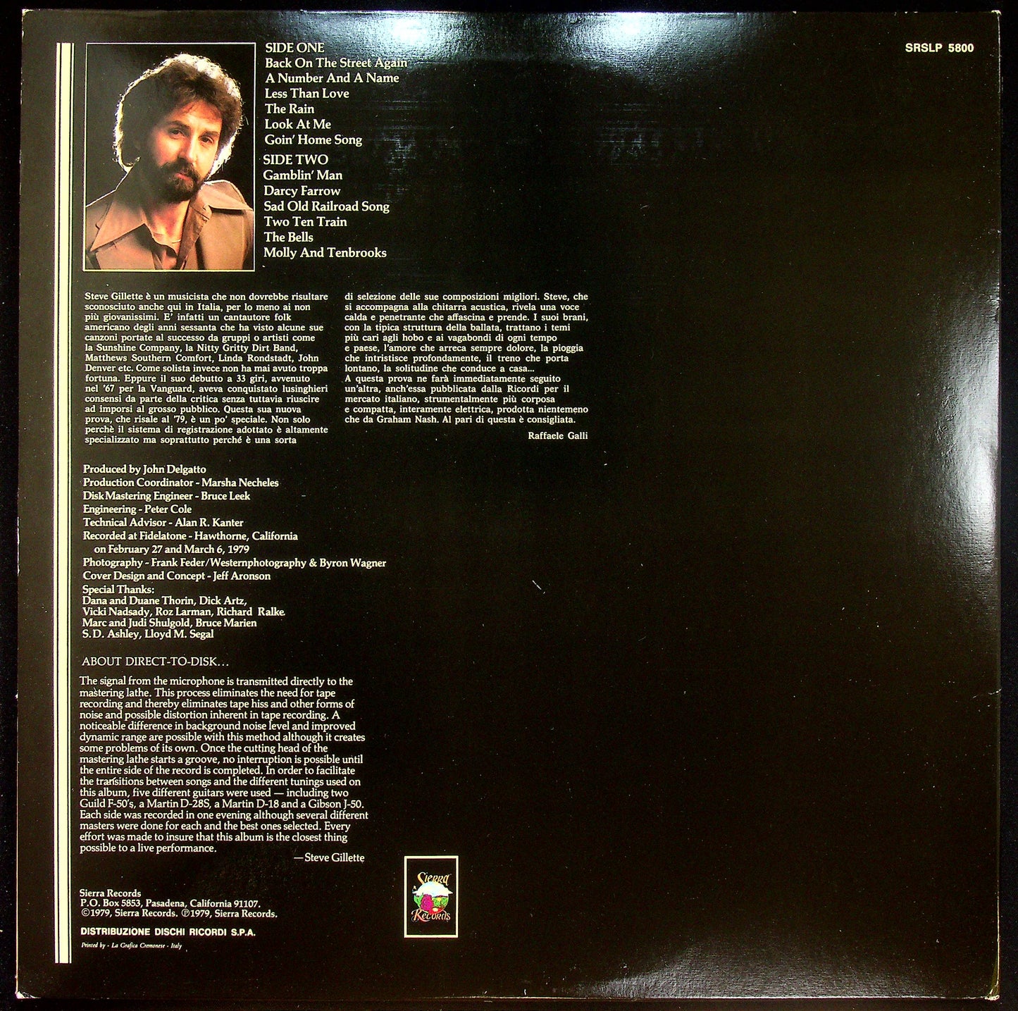 EBOND Steve Gillette - Alone... Direct Vinile V016034