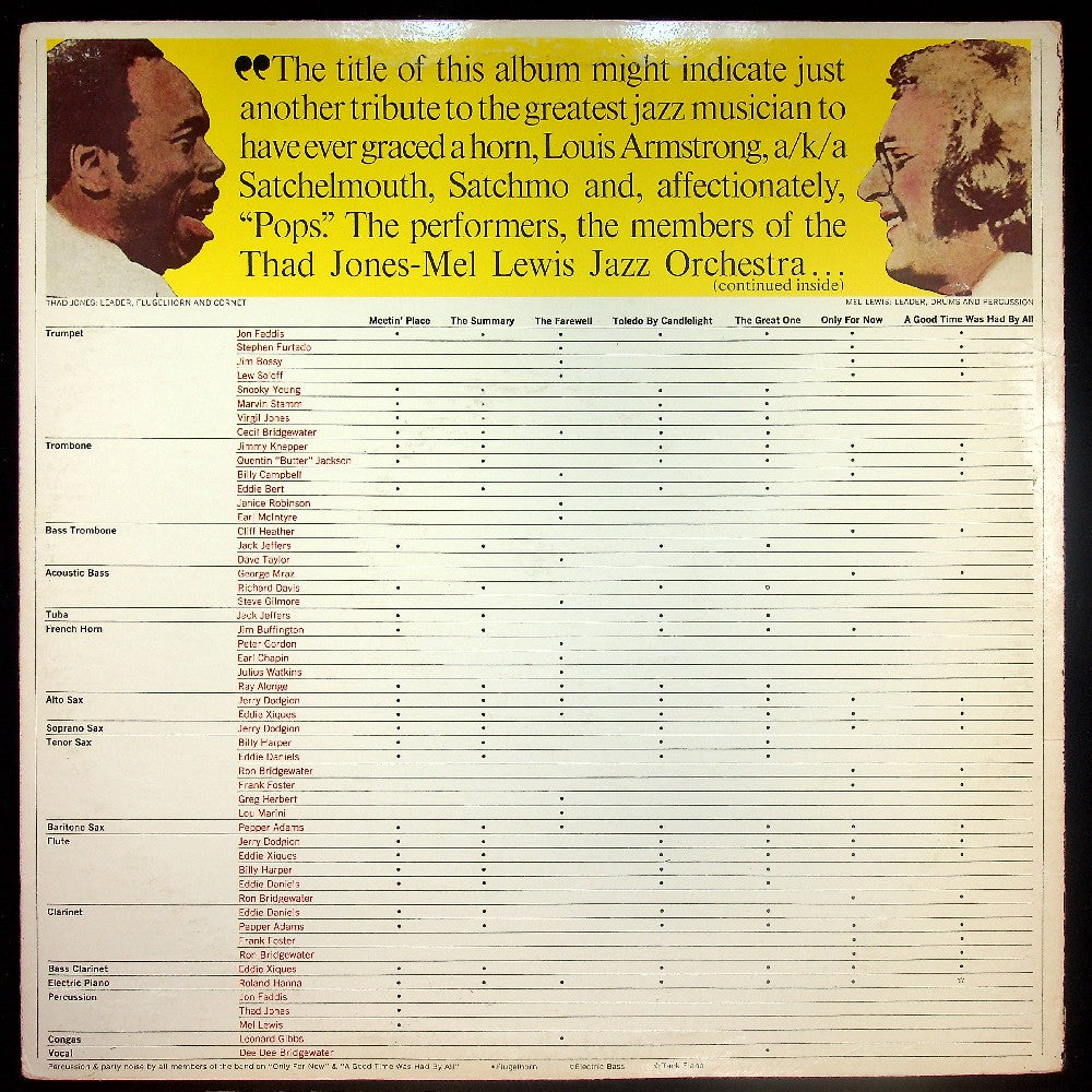 EBOND Thad Jones & Mel Lewis - Suite For Pops Vinile V016085