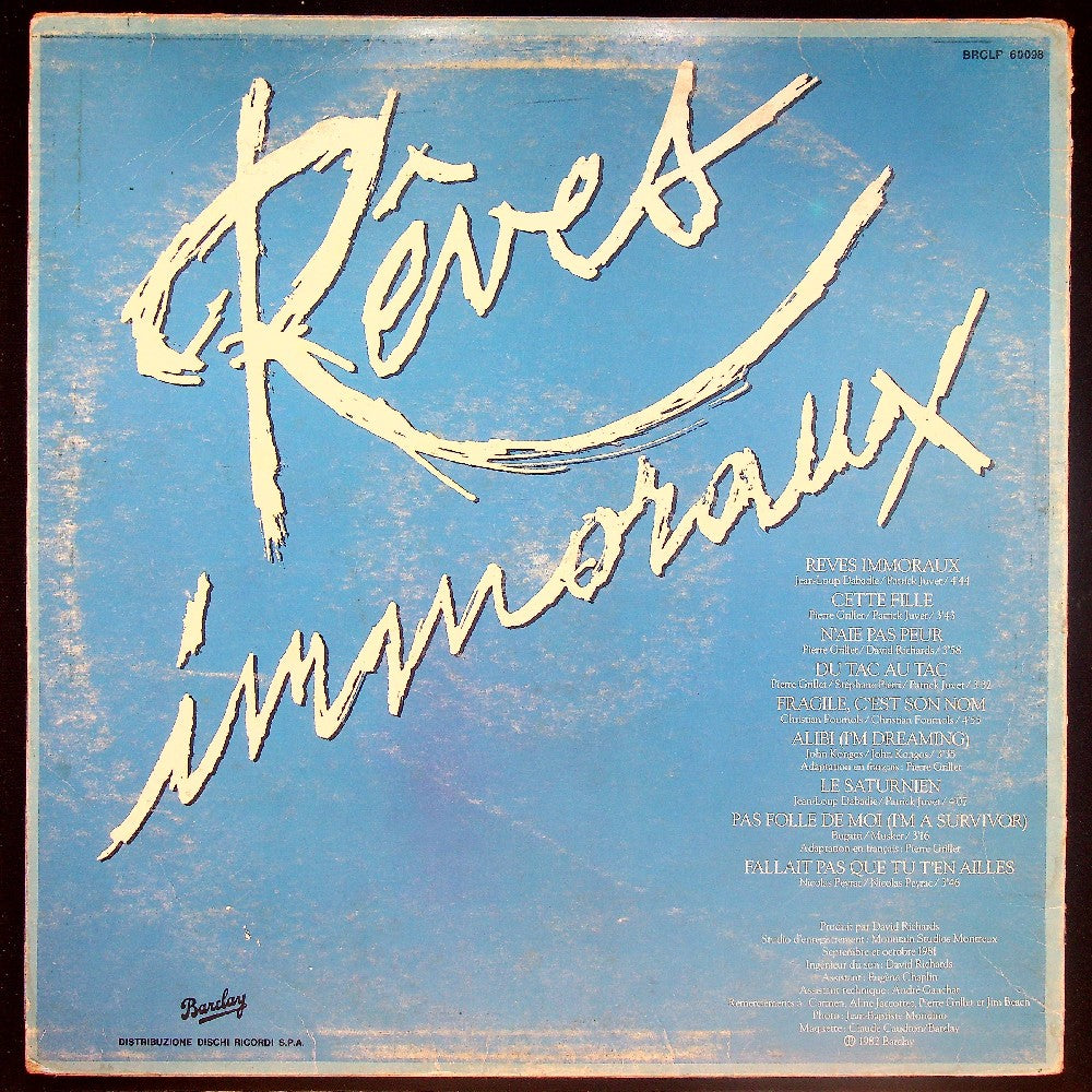 EBOND Patrick Juvet - Reves Immoraux Vinile V016092