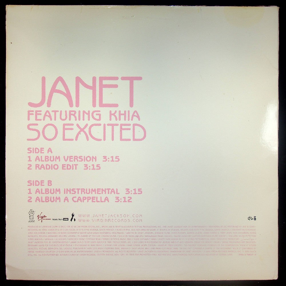 EBOND Janet - So Excited (PROMO) Vinile V018029