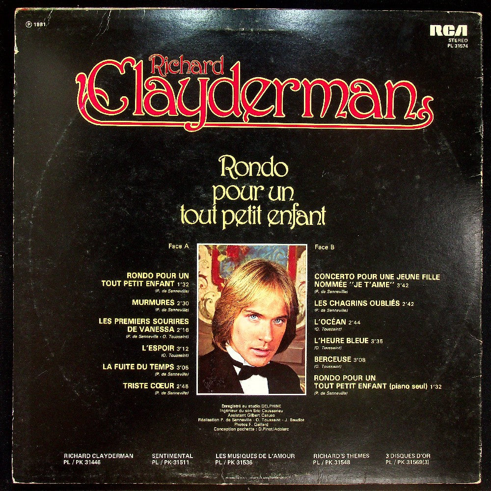 EBOND Richard Clayderman - Rondo Pour Un Tout Petit Enfant Vinile V019051