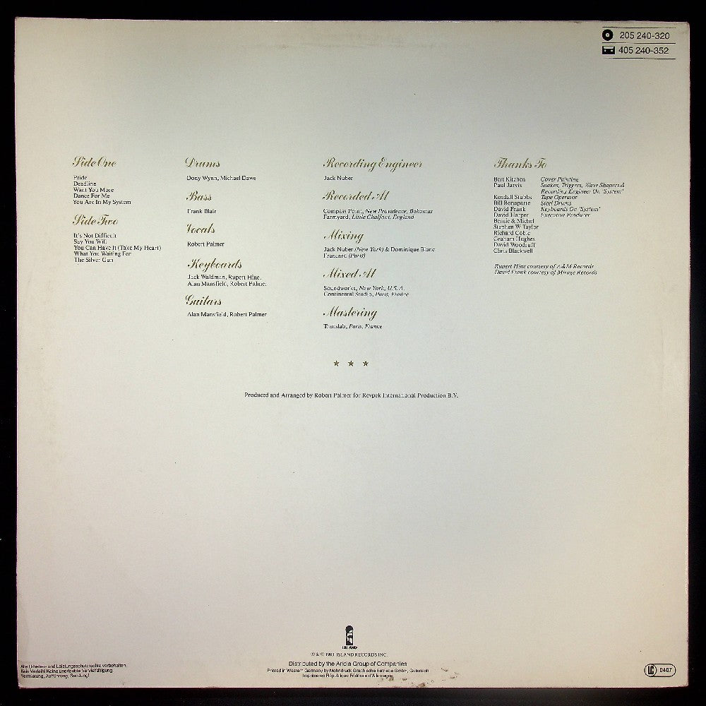 EBOND Robert Palmer - Pride Vinile V019131