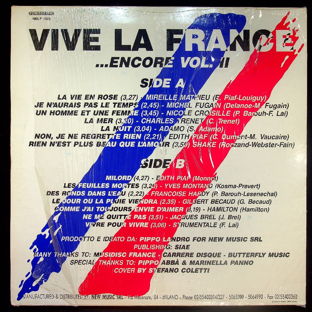 EBOND Various - Vive La France ...Encore Vol. II Vinile V020032
