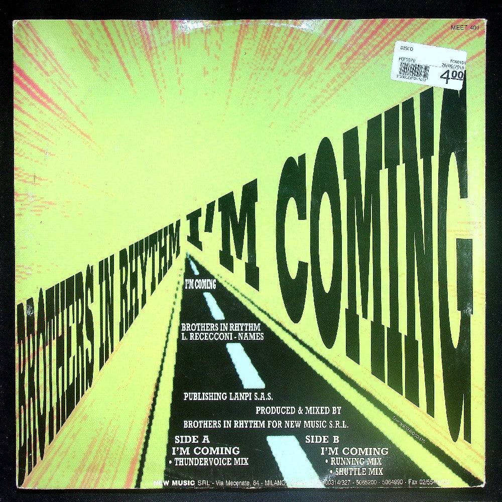 EBOND Brothers In Rhythm - I'm Coming Vinile V020149