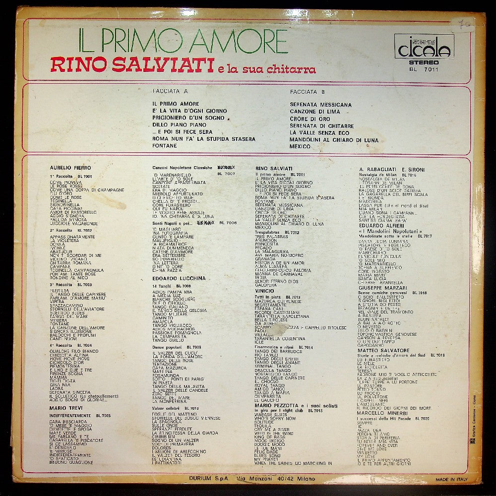 EBOND Rino Salviati - Il Primo Amore Vinile V021018