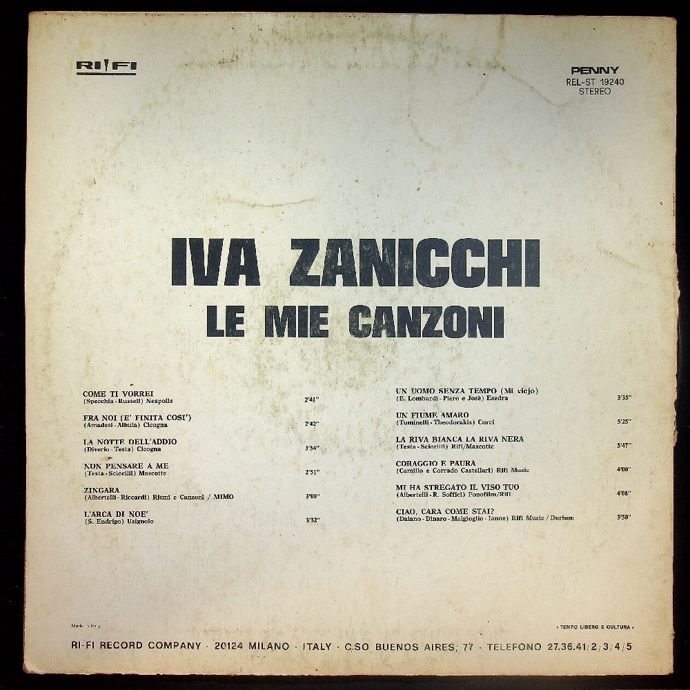 EBOND Iva Zanicchi - Le Mie Canzoni Vinile V021024