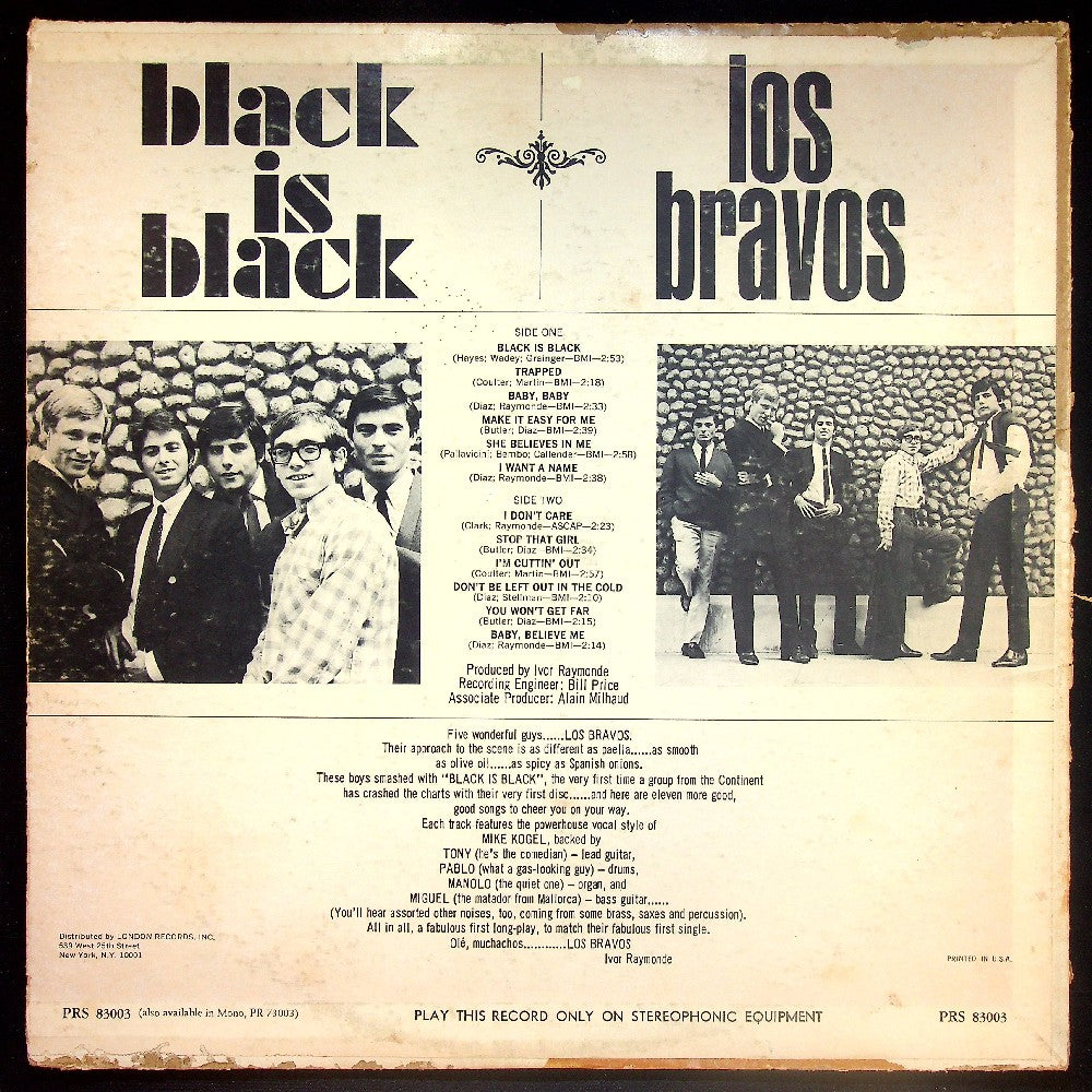 EBOND Los Bravos - Black Is Black Vinile V021119