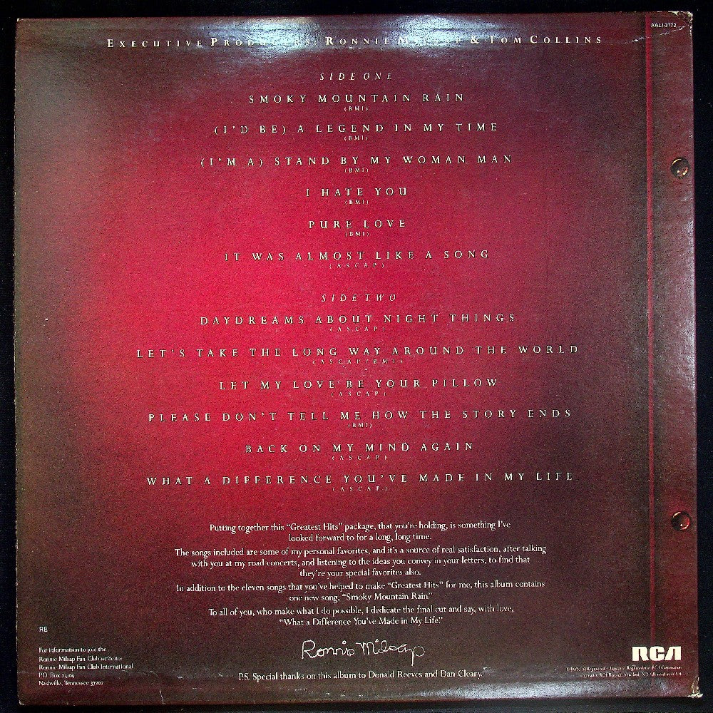 EBOND Ronnie Milsap - Greatest Hits Vinile V022001