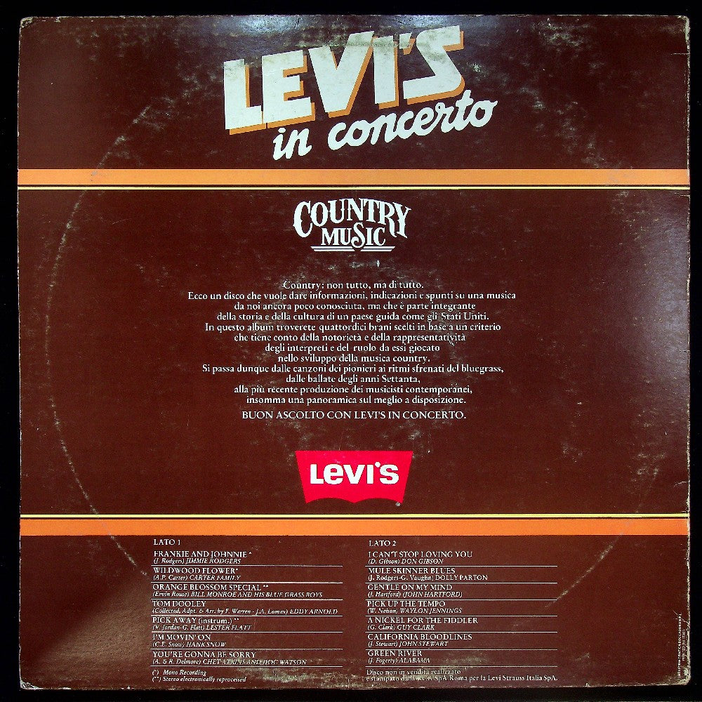 EBOND Various - Levi's In Concerto (Country Music) - (PROMO) Vinile V022012