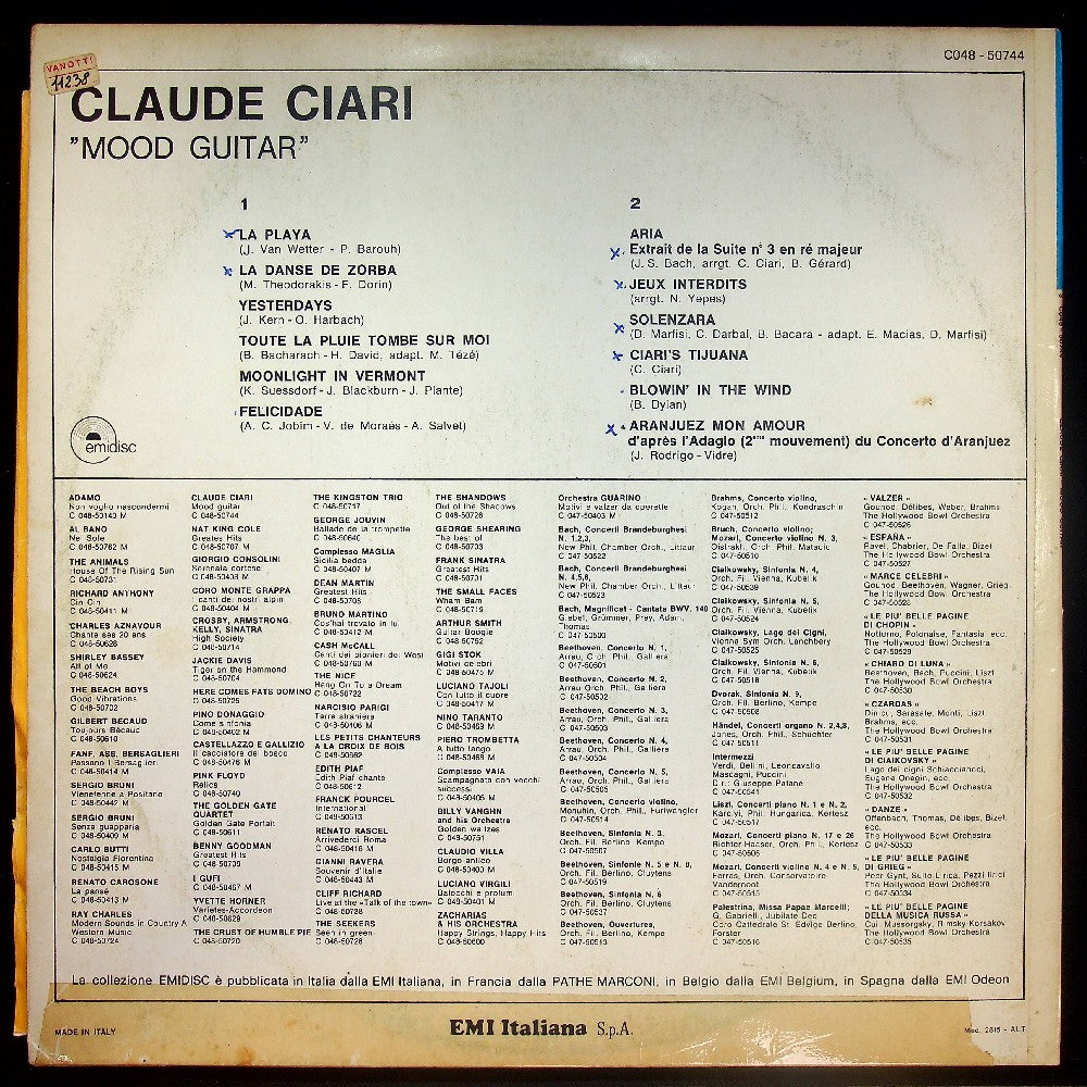 EBOND Claude Ciari - Mood Guitar Vinile V022017