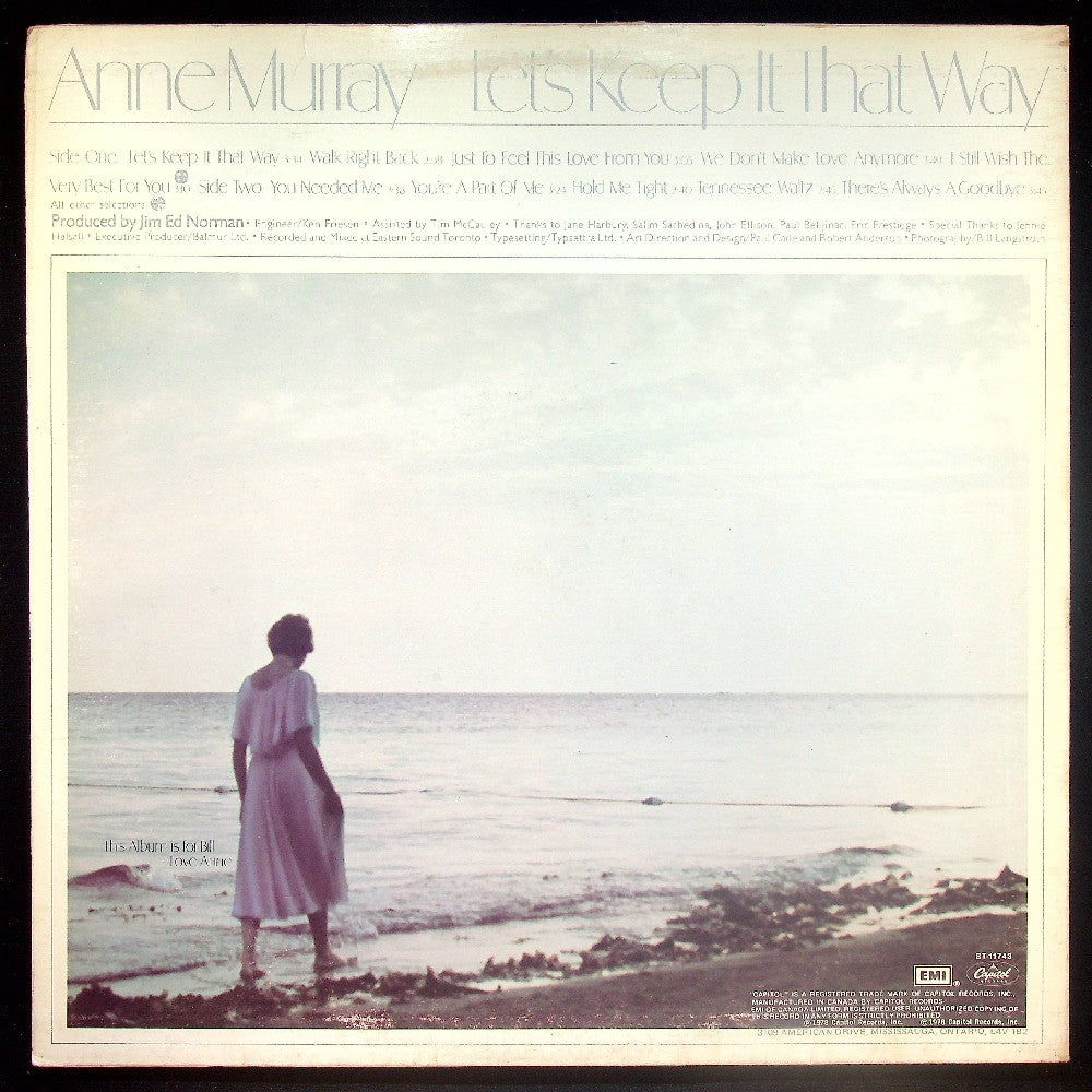 EBOND Anne Murray - Let's Keep It That Way Vinile V022028