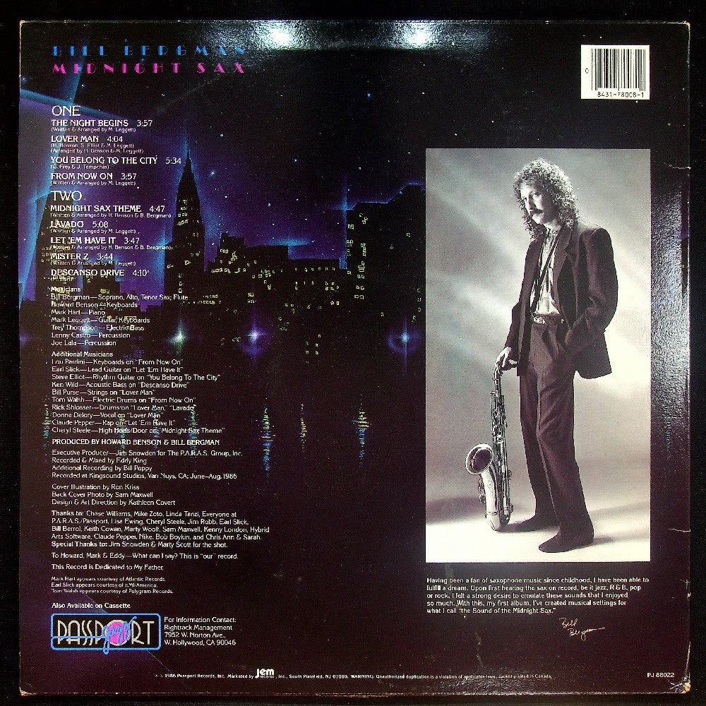 EBOND Bill Bergman - Midnight Sax Vinile V022103