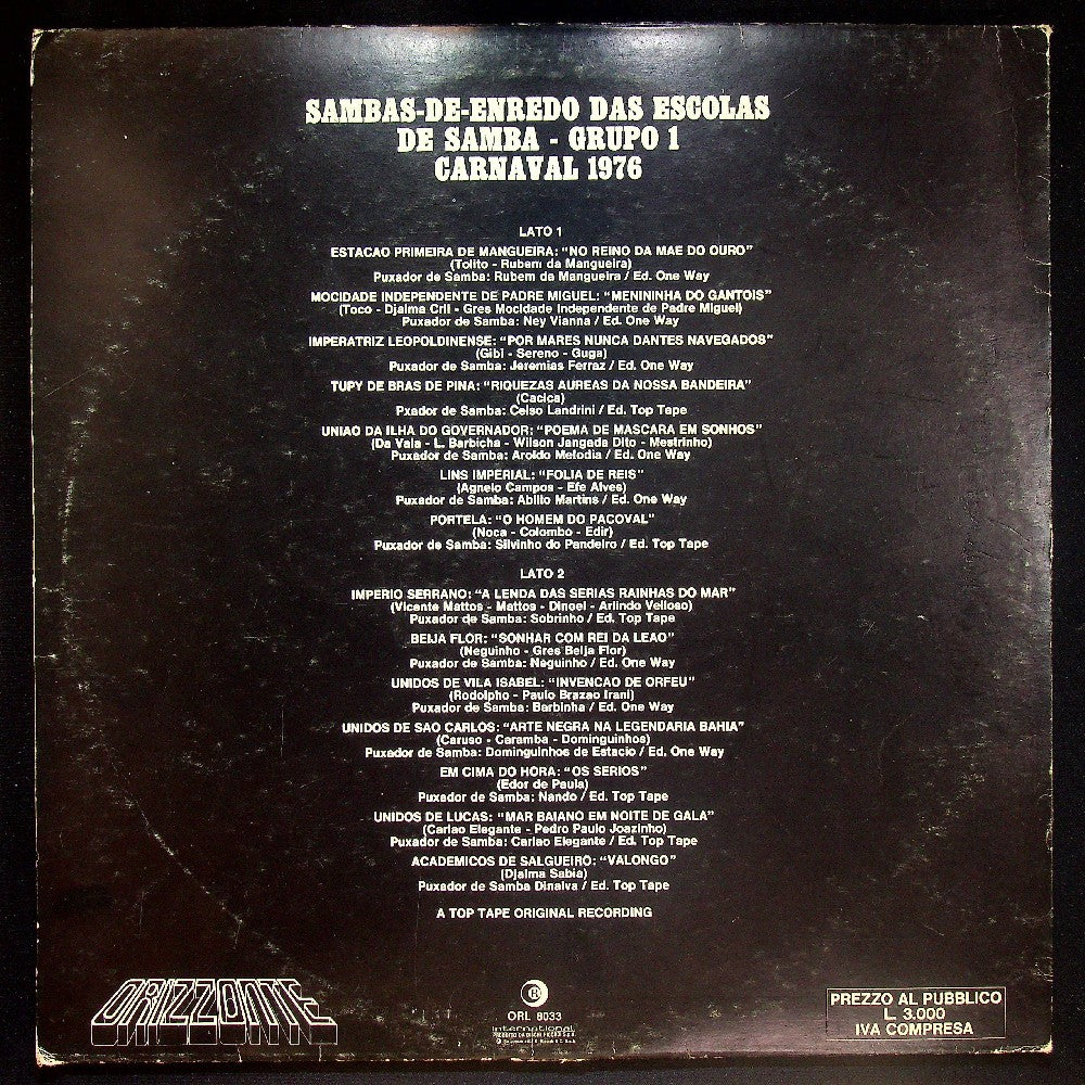EBOND Various - Sambas De Enredo Das Escolas De Samba Do Grupo 1 Vinile V023008