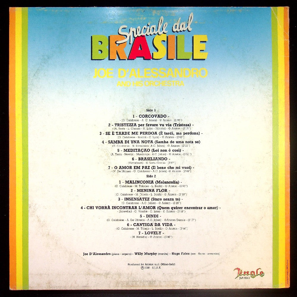 EBOND Joe D'Alessandro And His Orchestra - Speciale Dal Brasile Vinile V023125