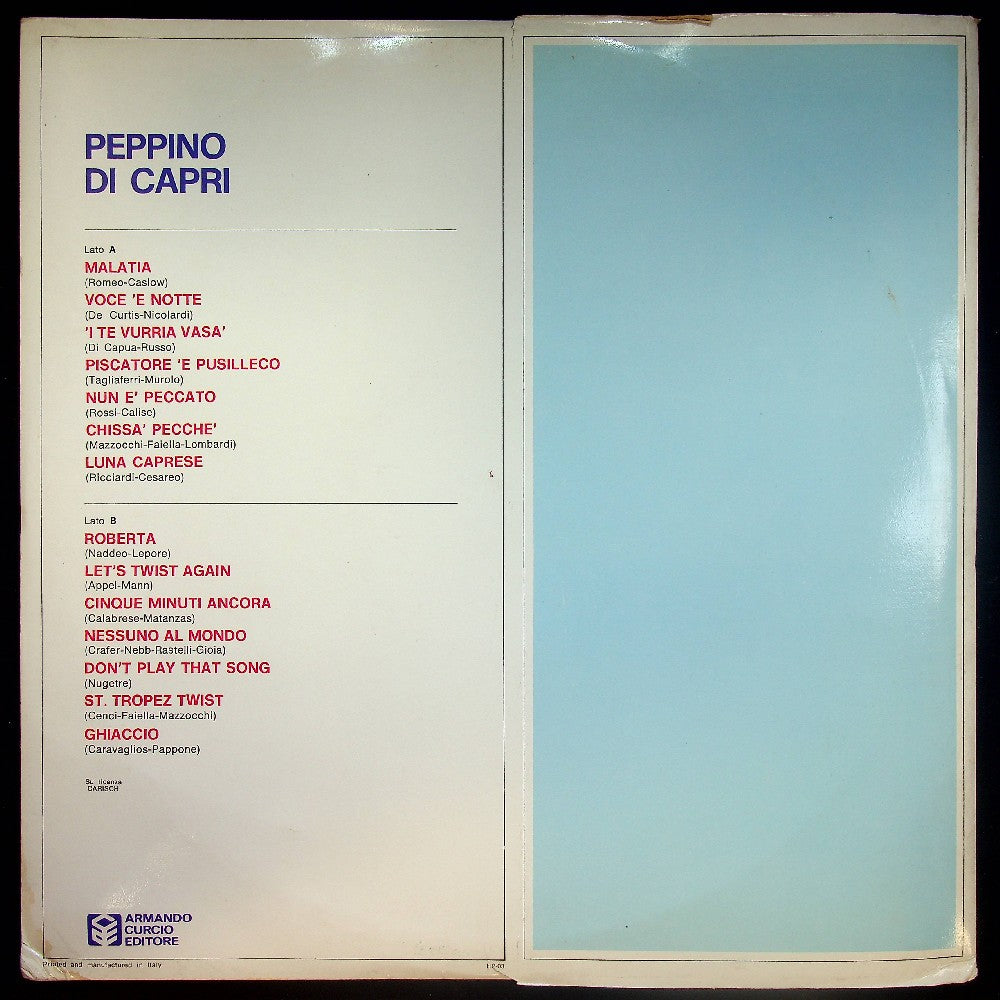 EBOND Peppino Di Capri - Peppino Di Capri Vinile V024039