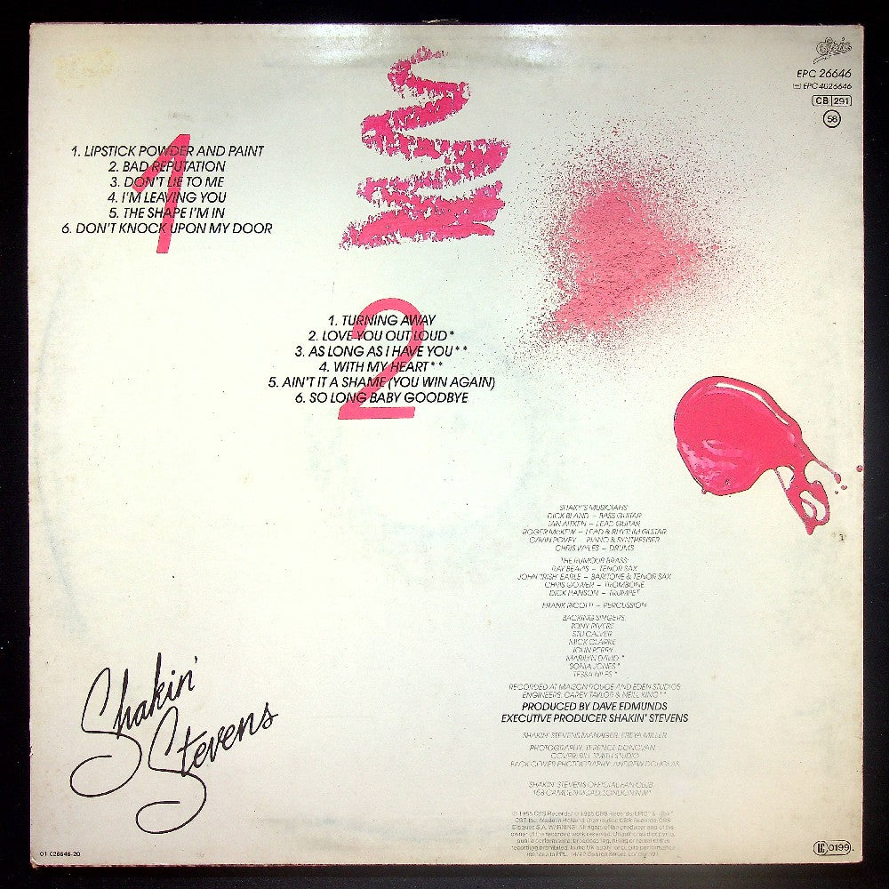 EBOND Shakin' Stevens - Lipstick Powder And Paint Vinile V024079