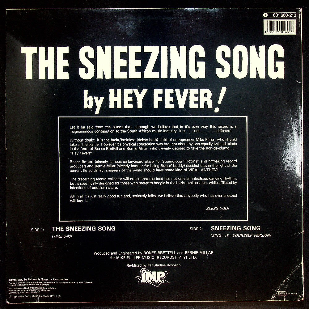 EBOND Hey Fever! - The Sneezing Song Vinile V025099