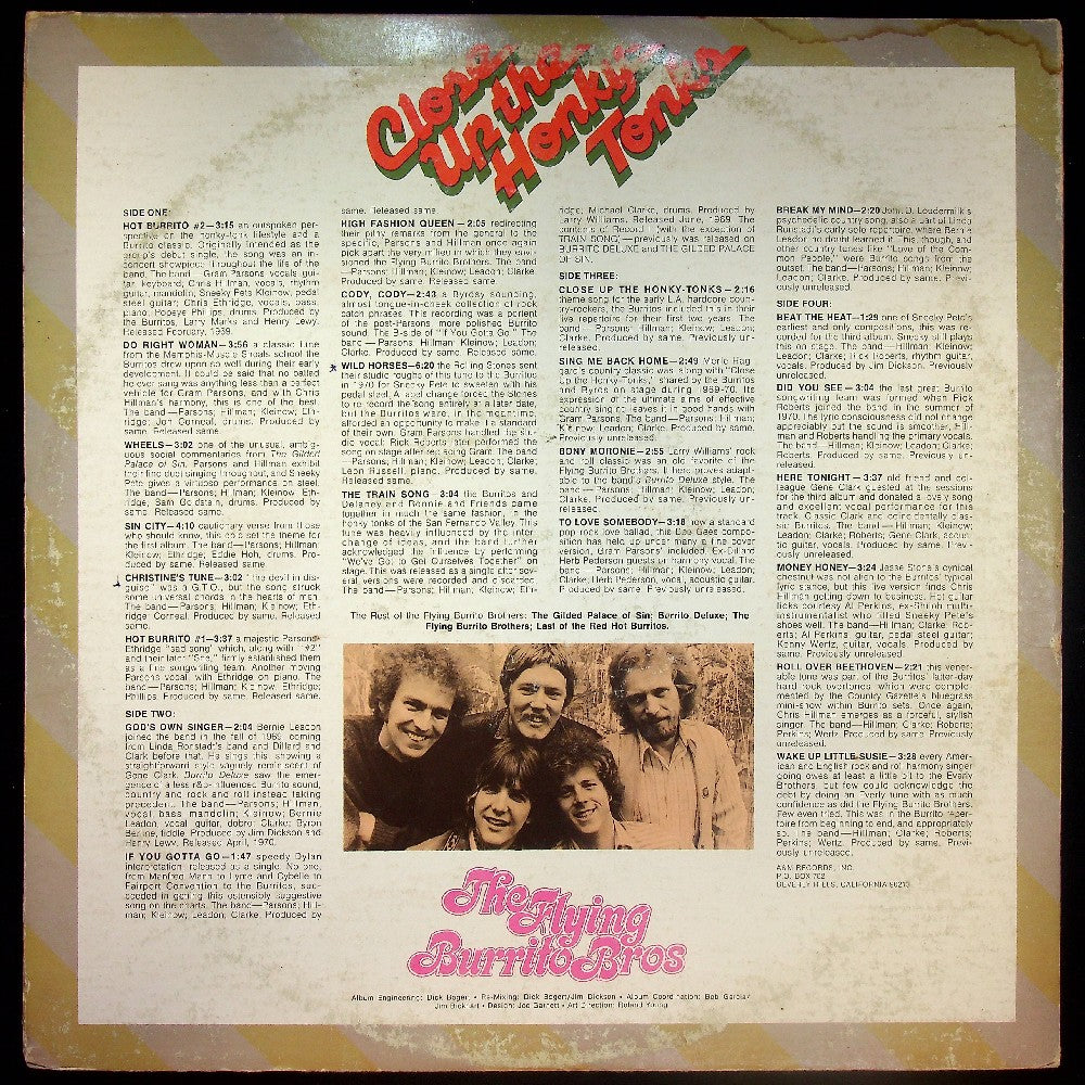 EBOND The Flying Burrito Bros - Close Up The Honky Tonks Vinile V026036