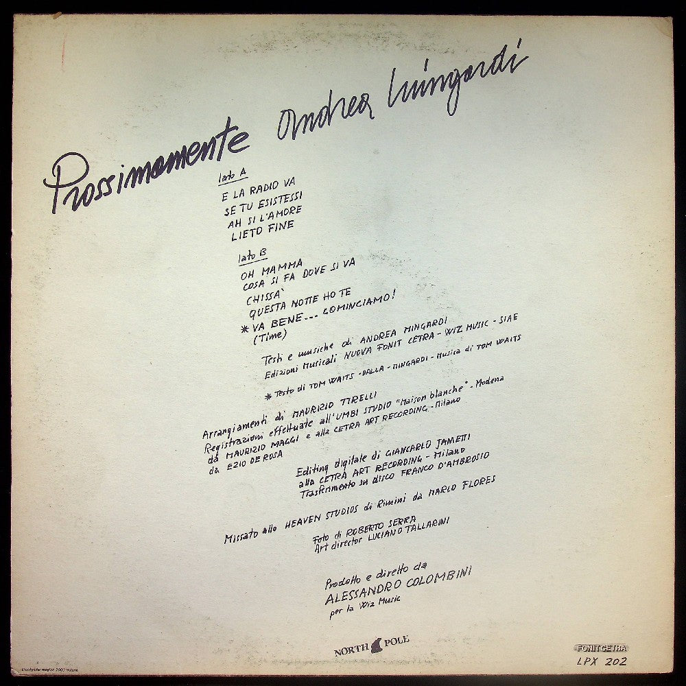 EBOND Andrea Mingardi - Prossimamente Vinile V027050