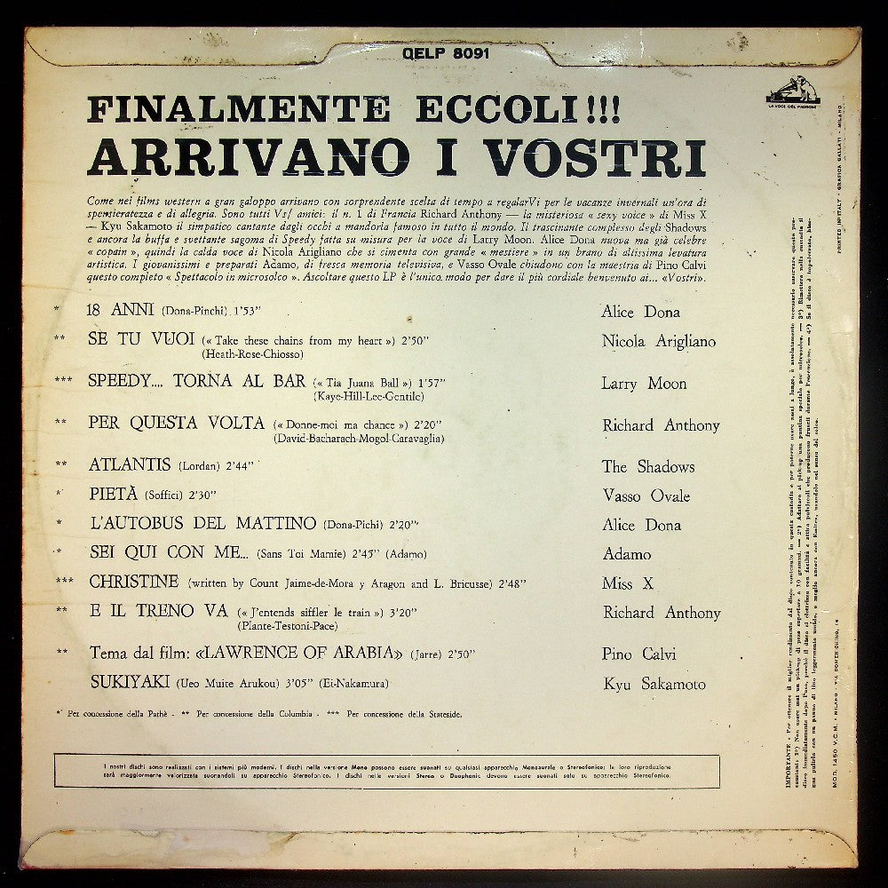 EBOND Various - Arrivano I Vostri Vinile V027055