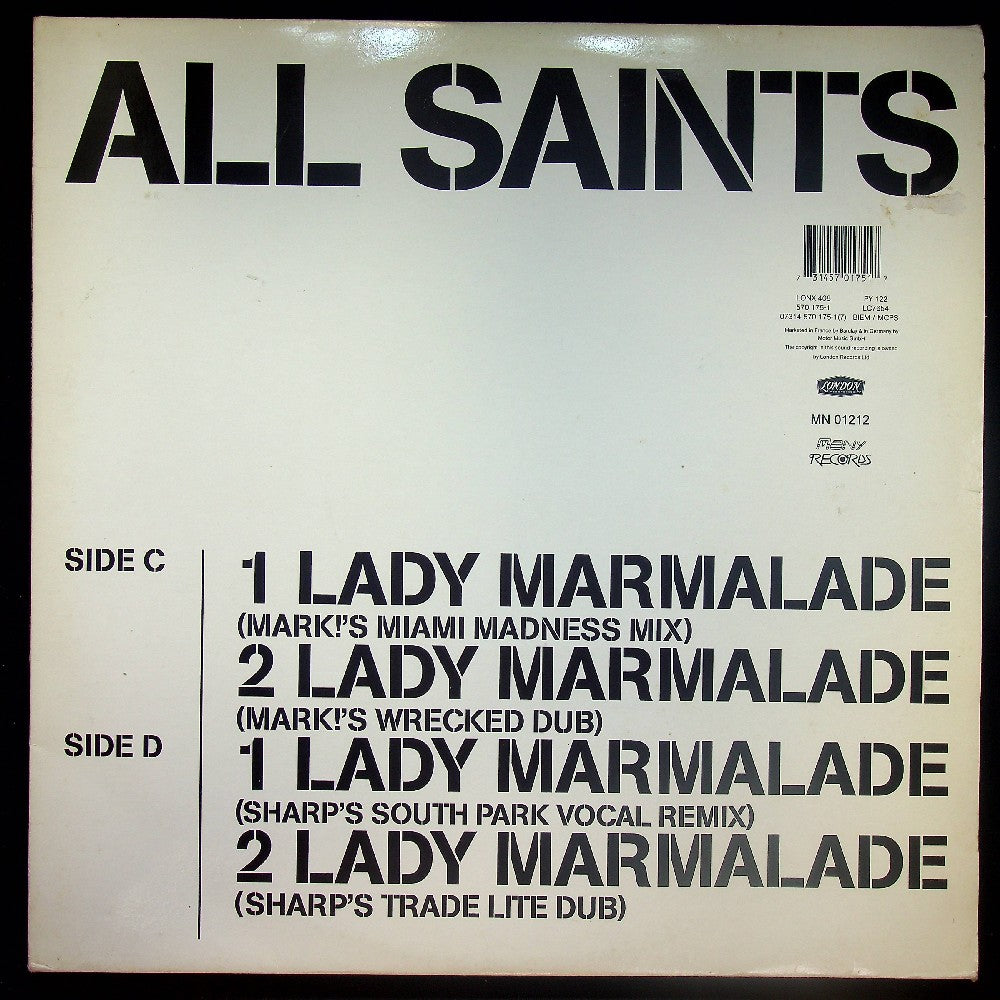 EBOND All Saints - Under The Bridge / Lady Marmalade (Remixed) Vinile V028126