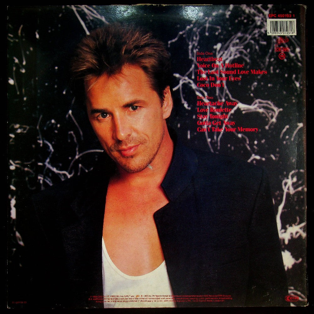 EBOND Don Johnson - Heartbeat Vinile V029095