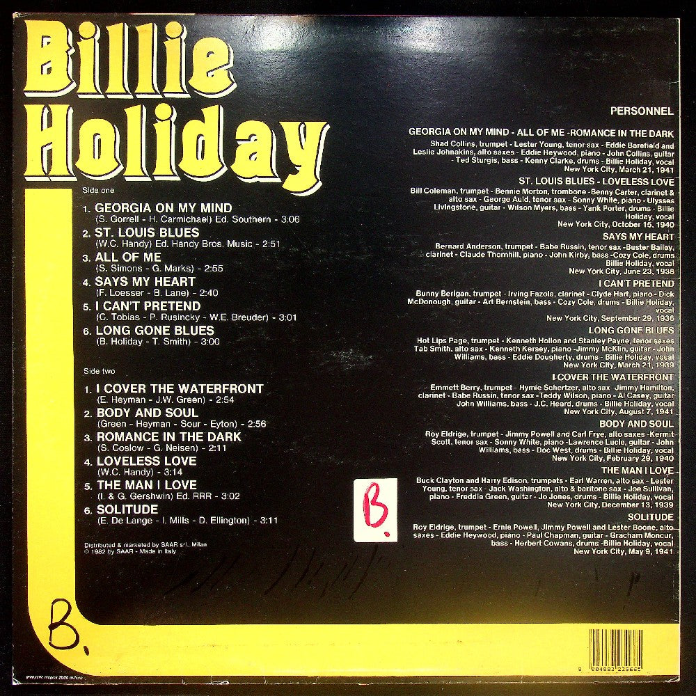 EBOND Billie Holiday - Billie Holiday Vinile V029131