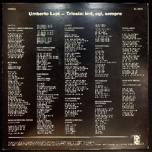 EBOND Umberto Lupi - Trieste: Ieri, Ogi, Sempre Vinile V030023