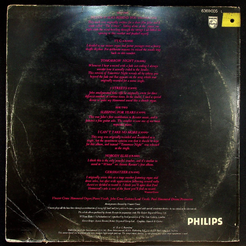 EBOND Atomic Rooster - Death Walks Behind You Vinile V031090