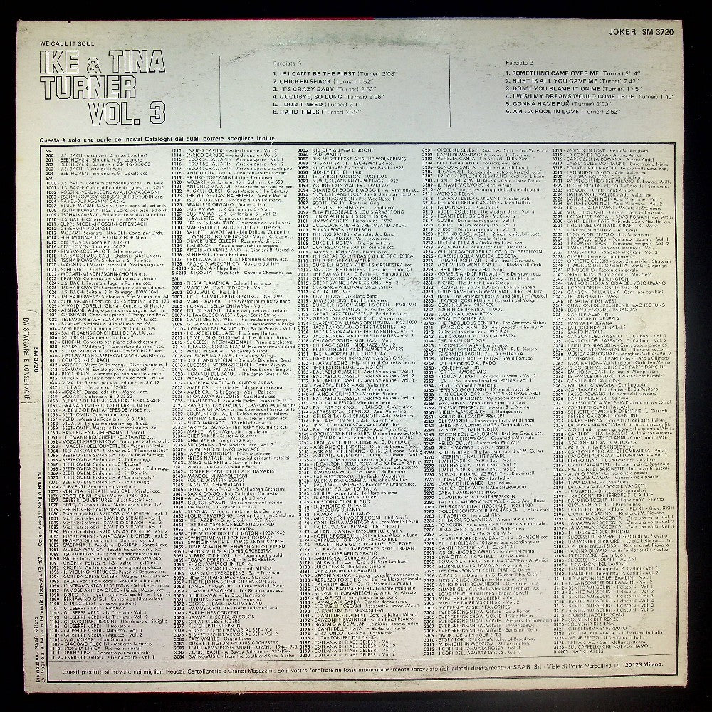 EBOND Ike & Tina Turner - We Call It Soul - Ike & Tina Turner Vol. 3 Vinile V031092