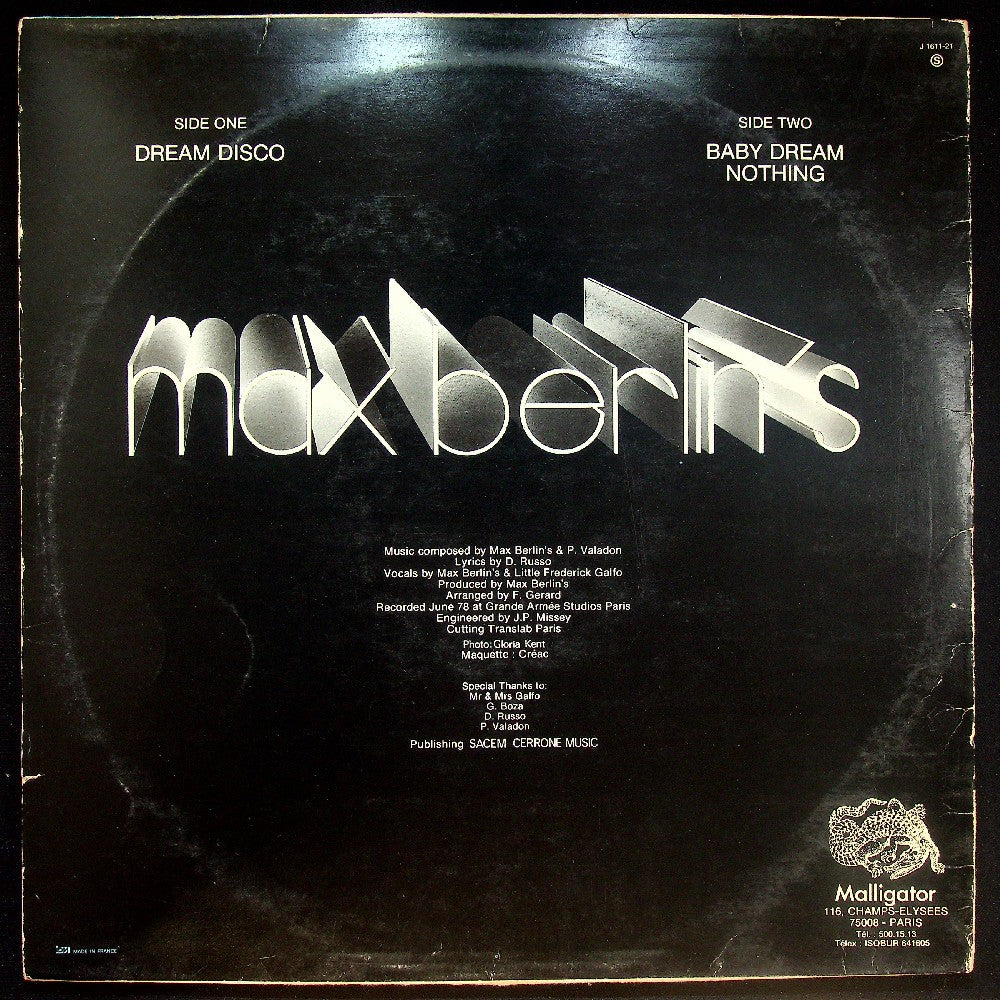 EBOND Max Berlin's - Dream Disco Vinile V031110