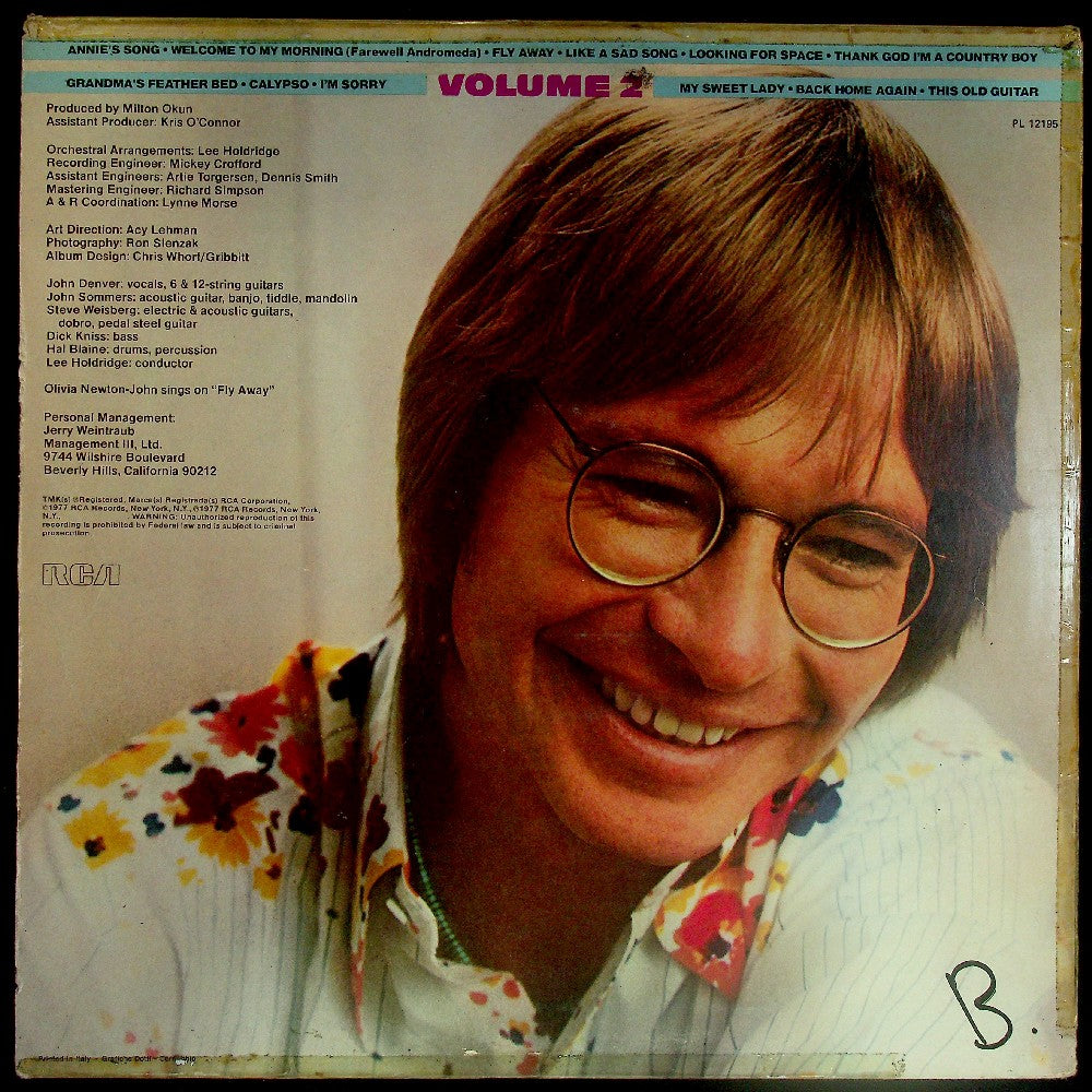EBOND John Denver - Greatest Hits Volume Two Vinile V031147