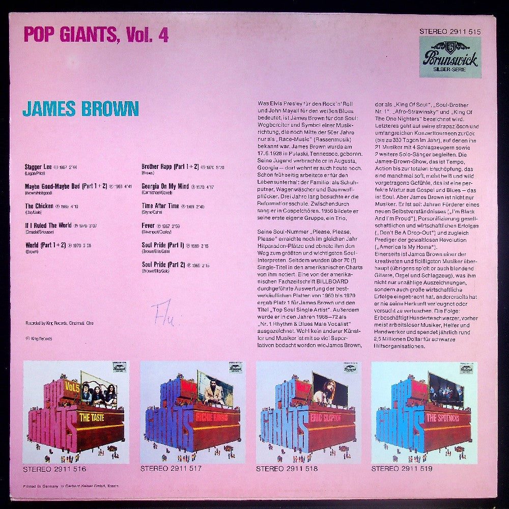 EBOND James Brown - Pop Giants, Vol. 4 Vinile V032063