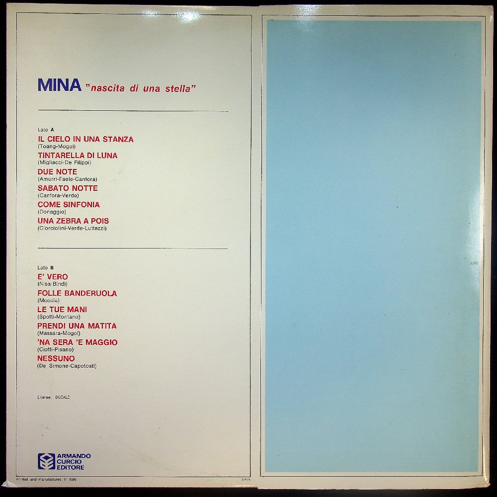 EBOND Mina - Nascita Di Una Stella Vinile V033072