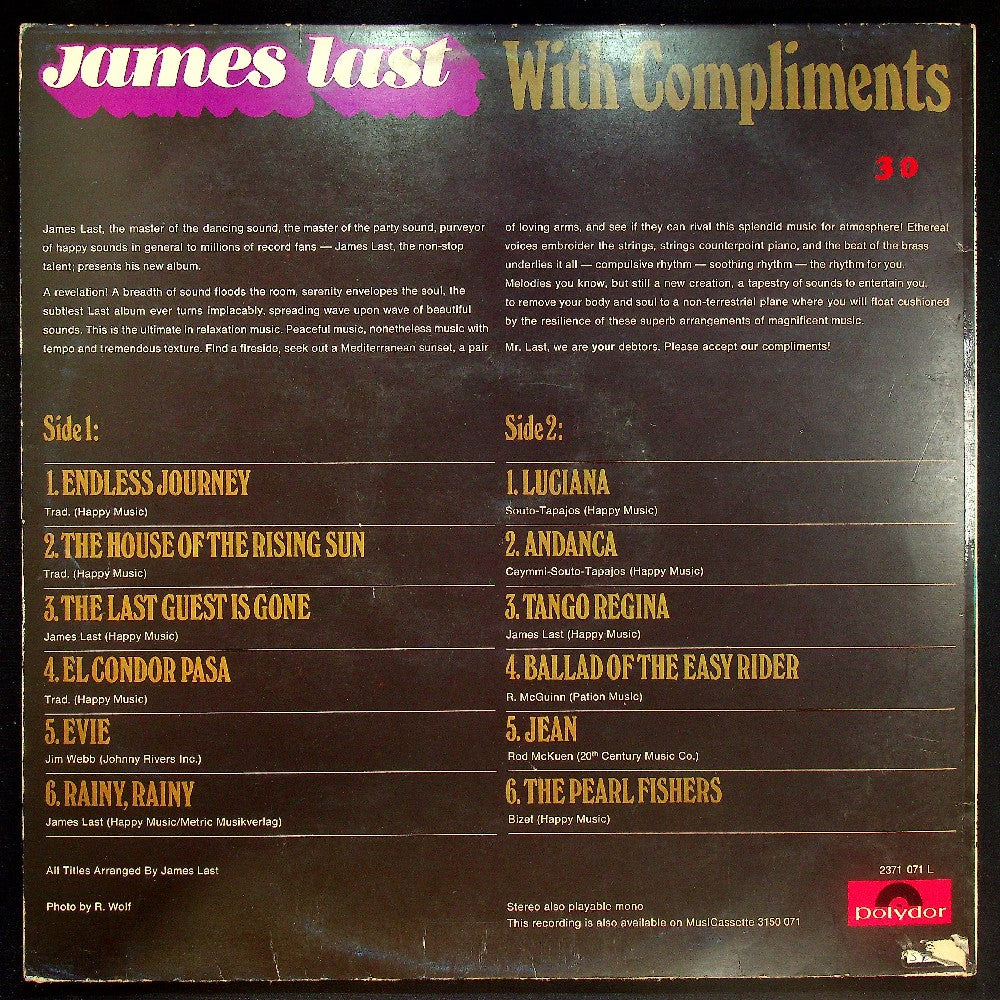 EBOND James Last - With Compliments Vinile V033100