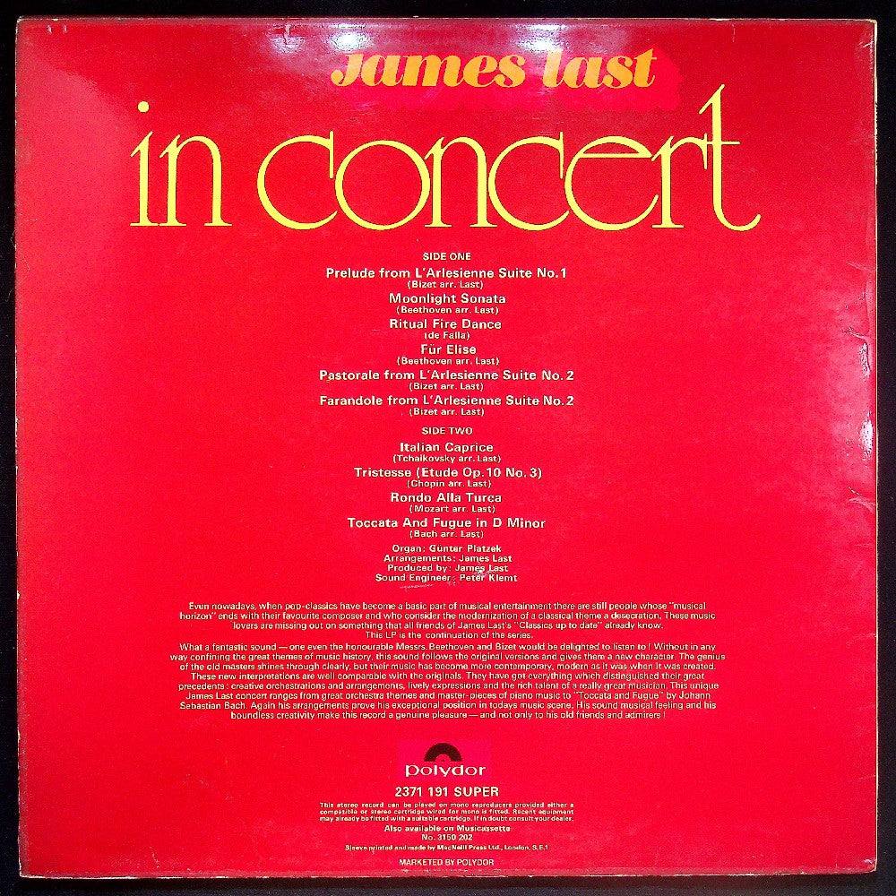 EBOND James Last - James Last In Concert Vinile V033103