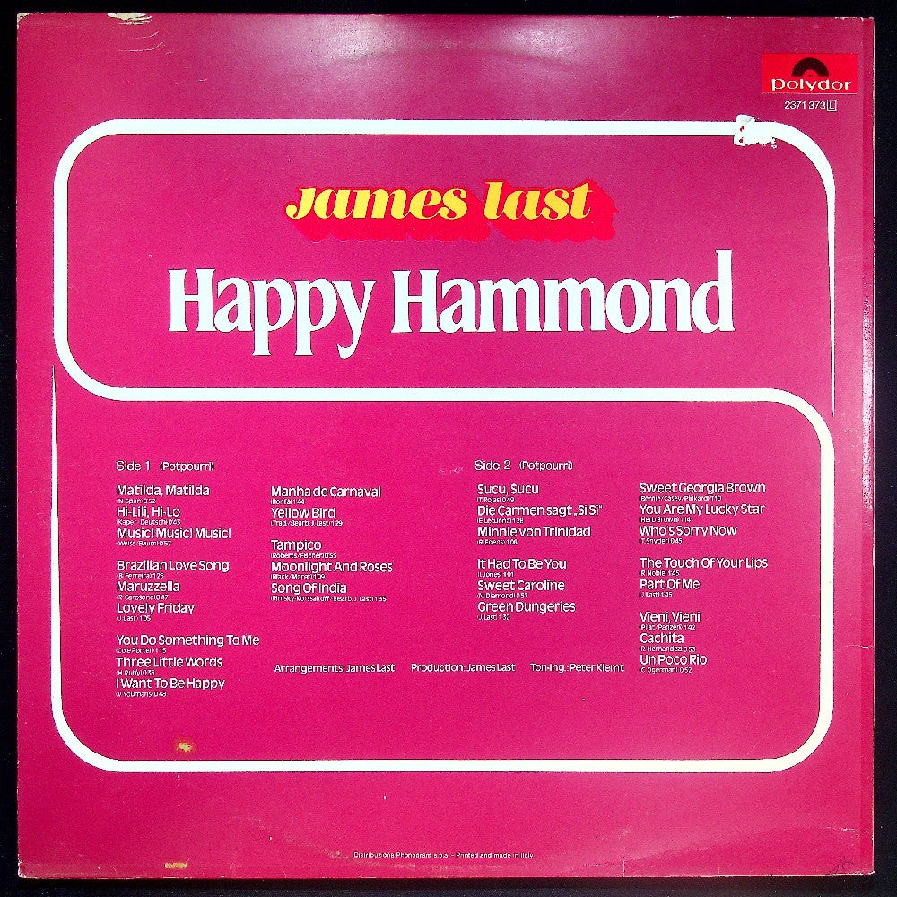 EBOND James Last - Happy Hammond Vinile V033114