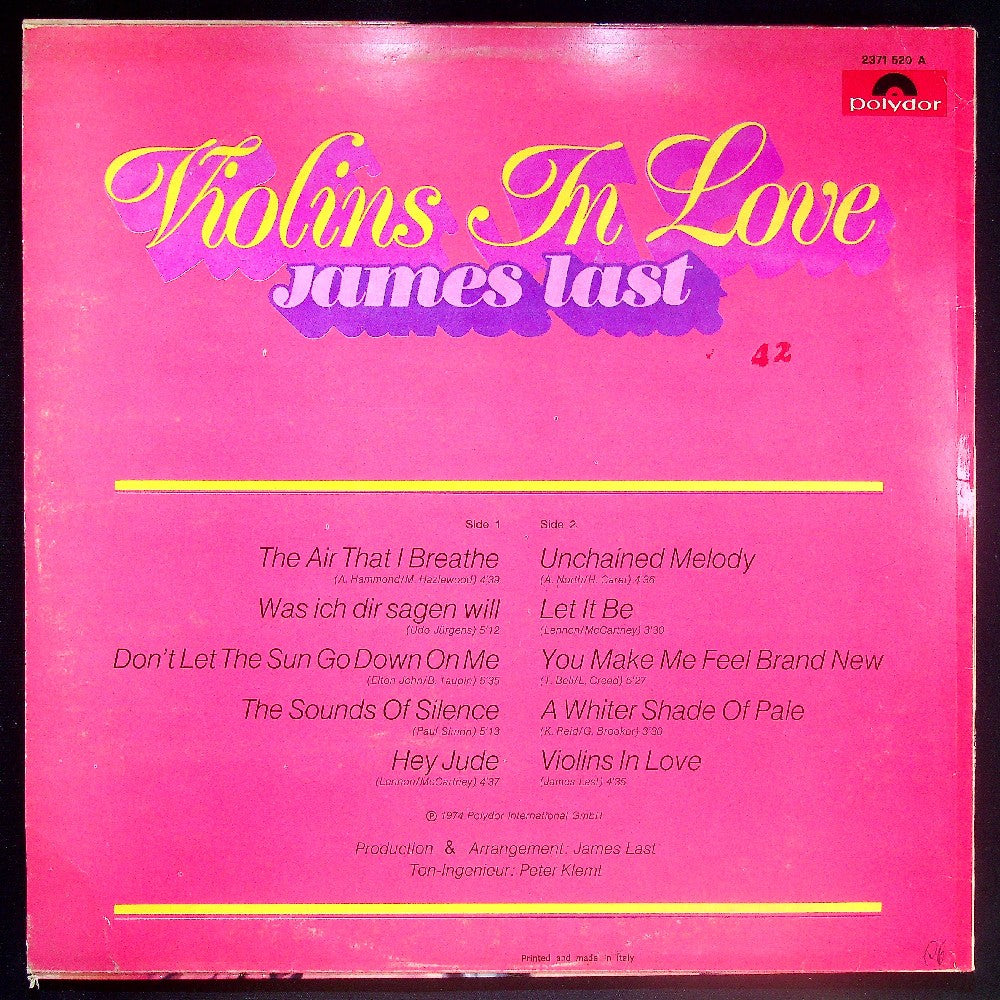 EBOND James Last - Violins In Love Vinile V033120