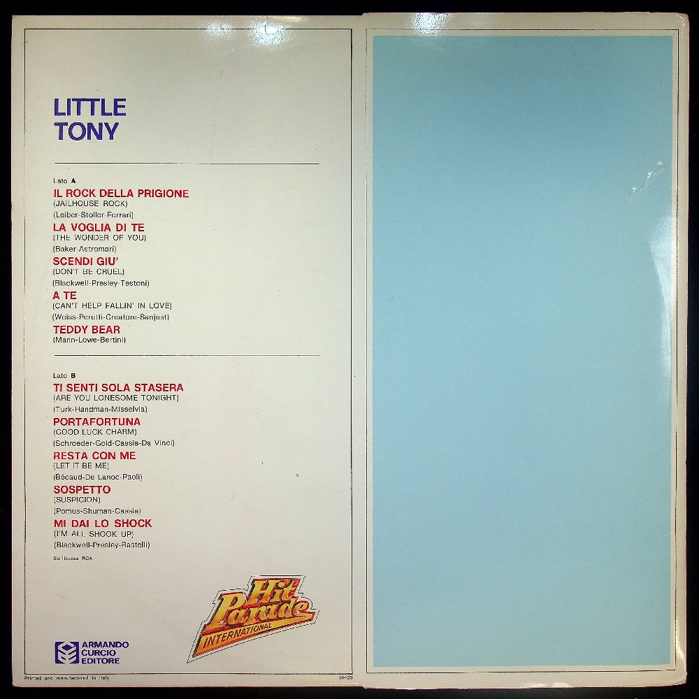 EBOND Little Tony - Little Tony Vinile V033145