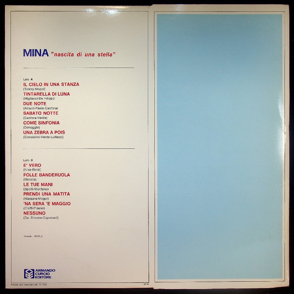 EBOND Mina - Nascita Di Una Stella Vinile V033149