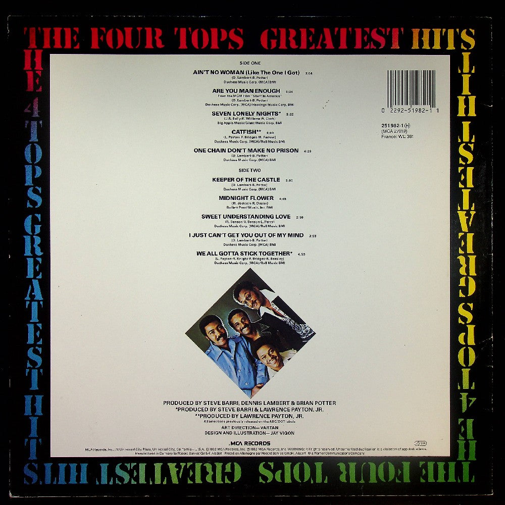 EBOND Four Tops - Greatest Hits 1972 - 1976 Vinile V034012