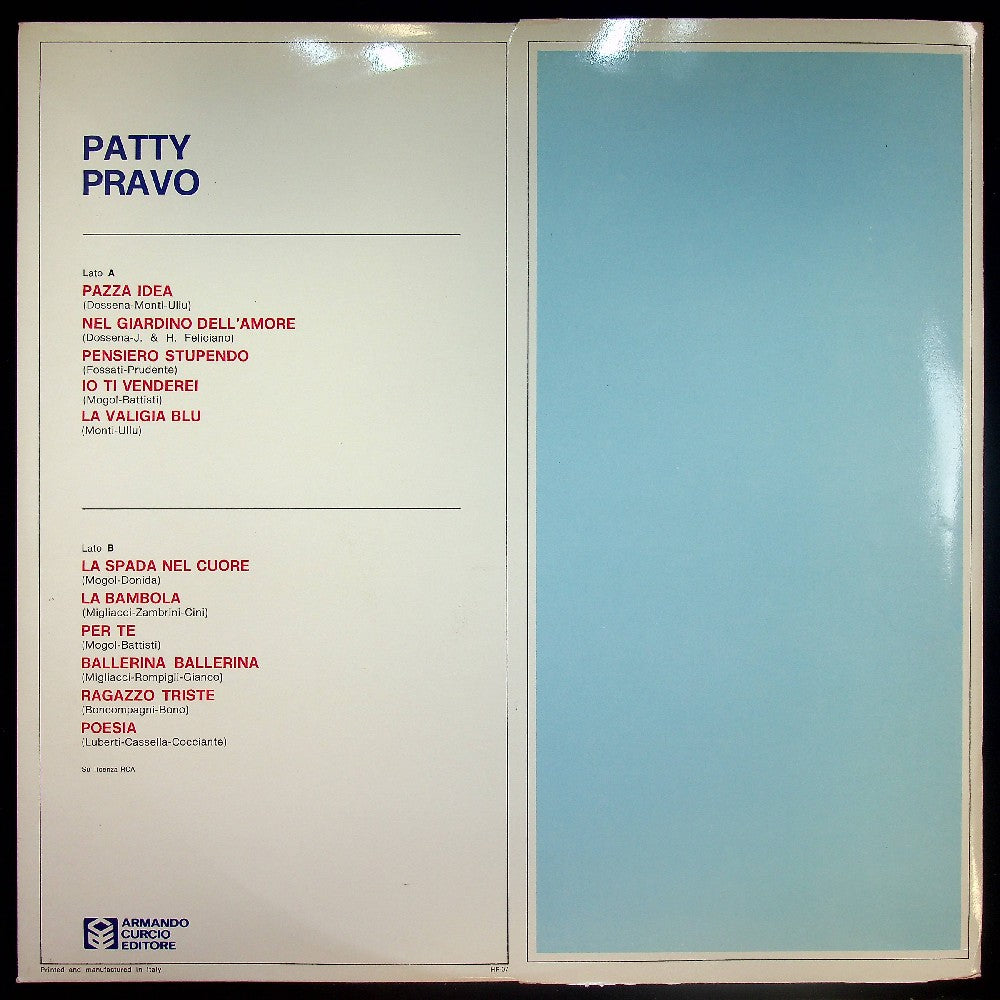 EBOND Patty Pravo - Patty Pravo Vinile V034023