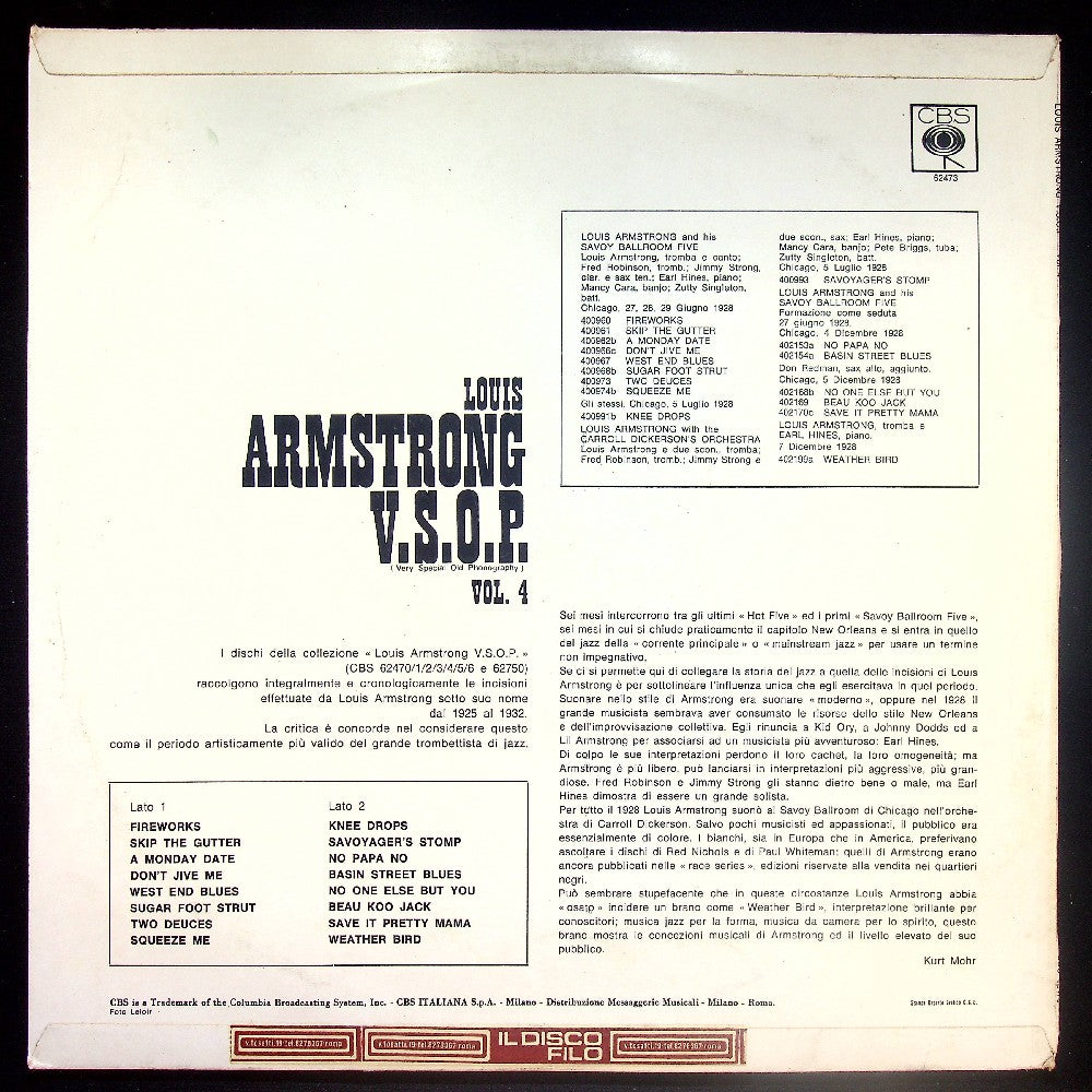 EBOND Armstrong - V.S.O.P. (Very Special Old Phonography) Vol. 4 Vinile V035003
