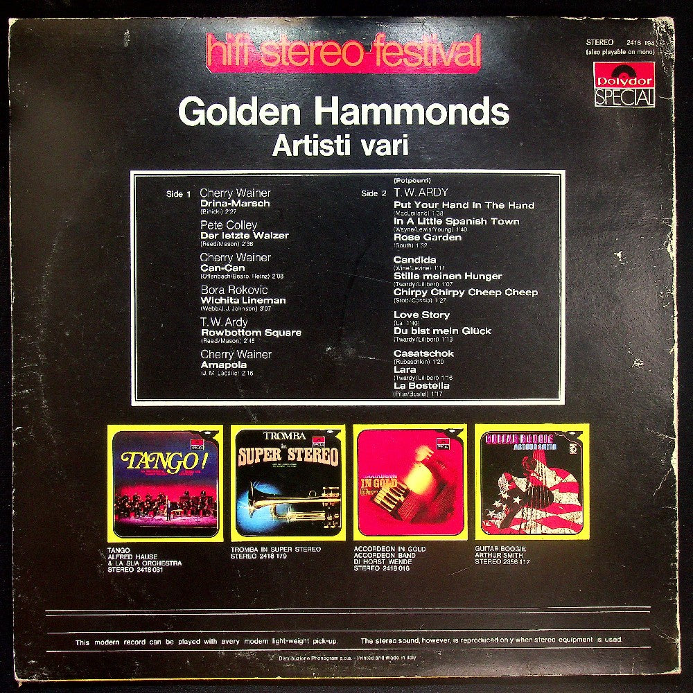 EBOND Various - Golden Hammonds - Hifi Stereo Festival Vinile V035014