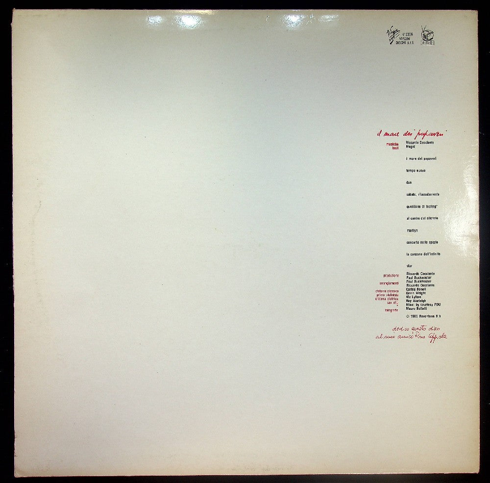 EBOND Riccardo Cocciante - Il Mare Dei Papaveri Vinile V036013