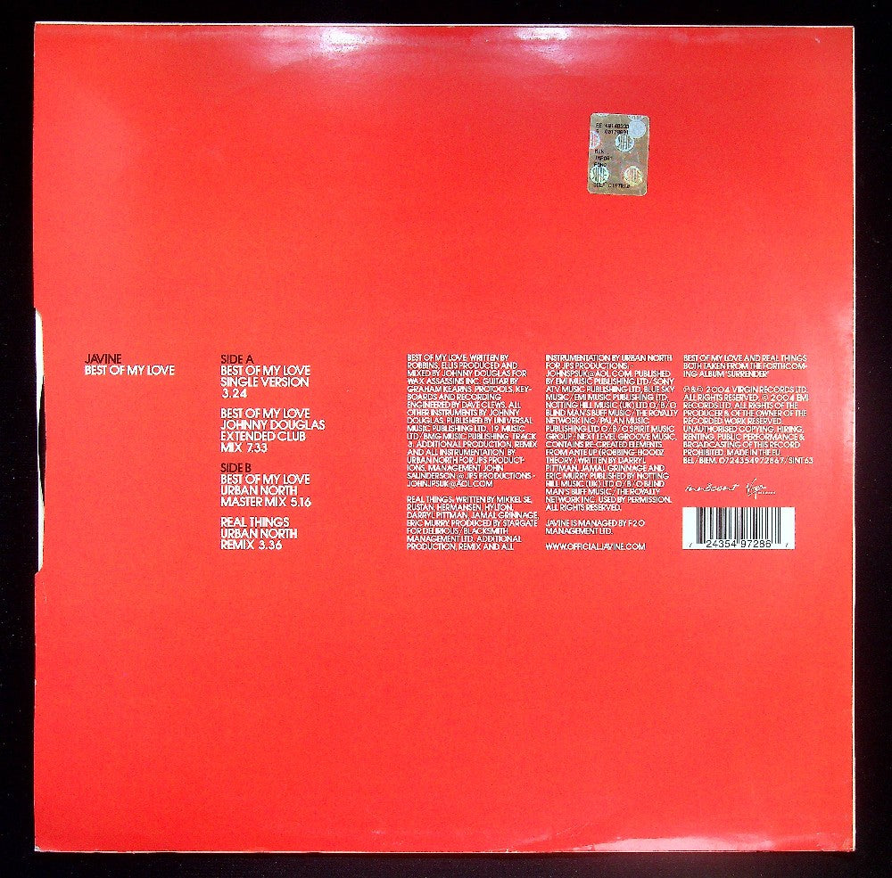 EBOND Javine - Best Of My Love Vinile V036048