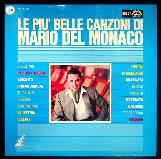 EBOND Mario del Monaco - Le Piu Belle Canzoni Di Mario Del Monaco Vinile V036137