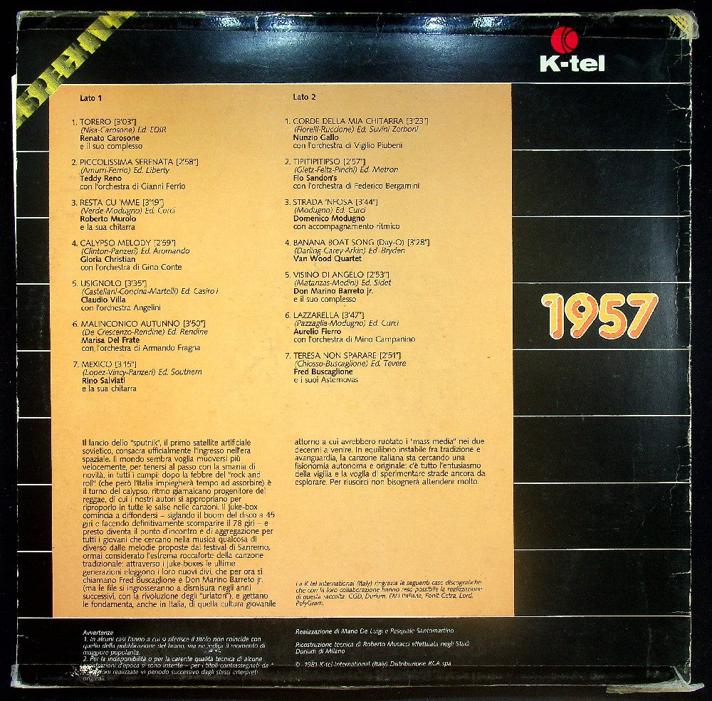 EBOND Various - Canzoniere '50 - 1957 Vinile V037029