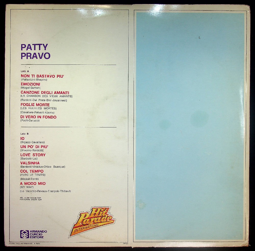 EBOND Patty Pravo - Patty Pravo Vinile V037031
