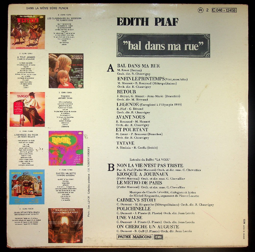 EBOND Edith Piaf - 'Bal Dans Ma Rue' Vinile V037037
